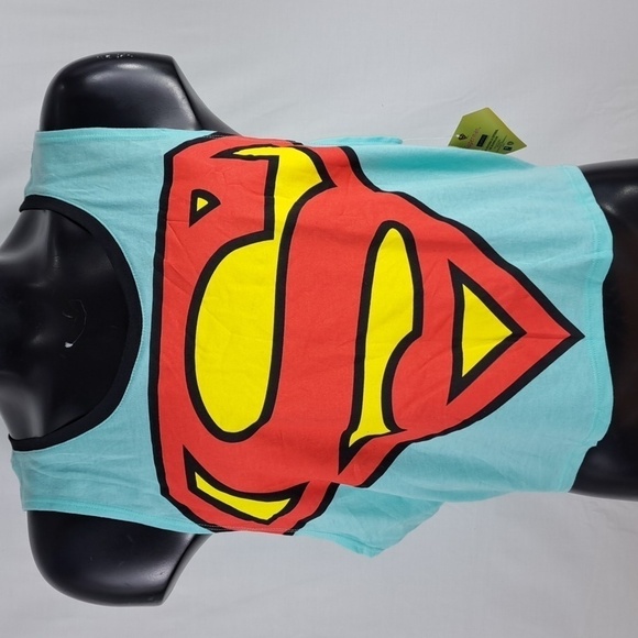 NWT Women's LG DC Comics Superman big logo LG casual summer tank top shirt - Picture 1 of 5